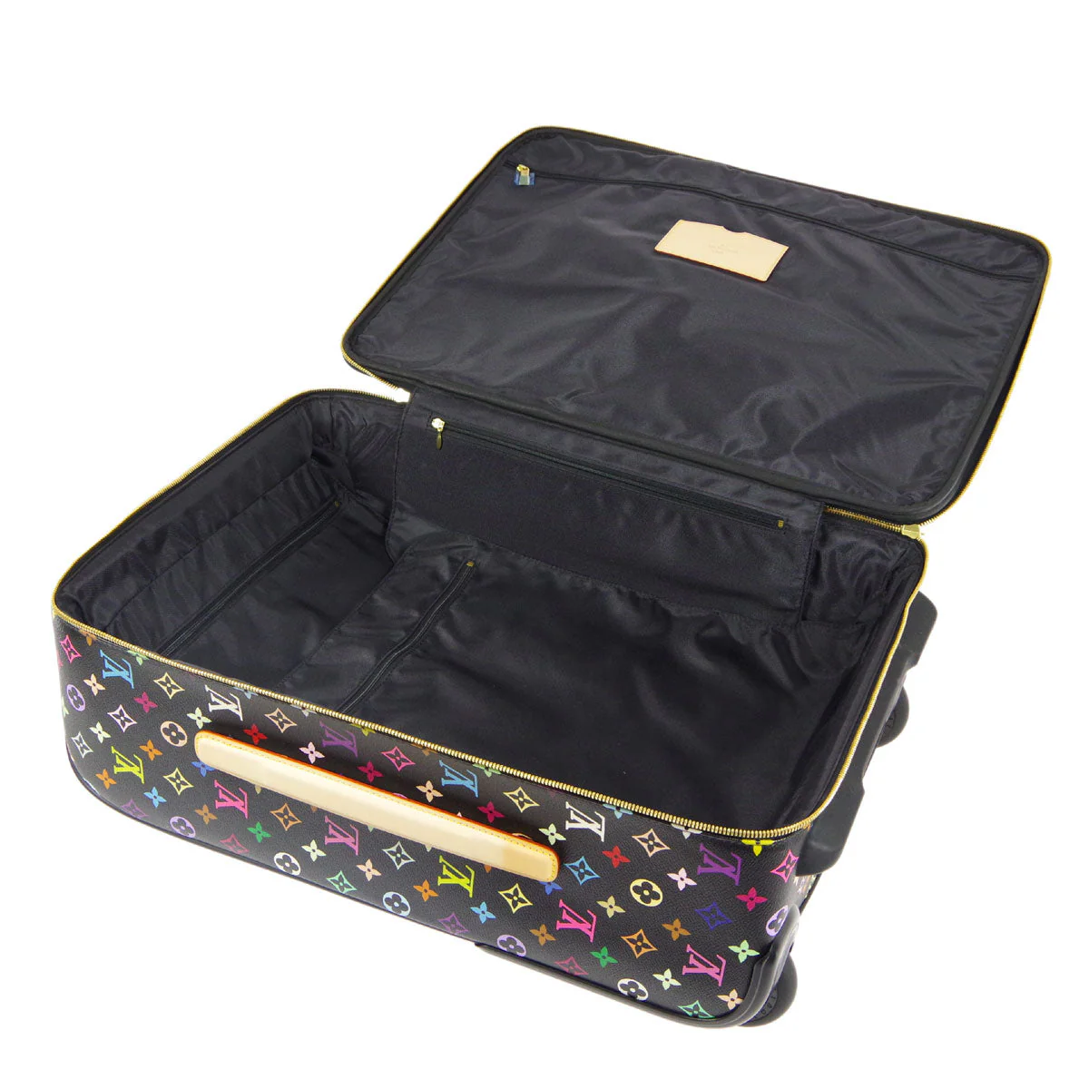Louis Vuitton 2012 * Black Monogram Multicolor Pegase 50 Carry Handbag - Image 7