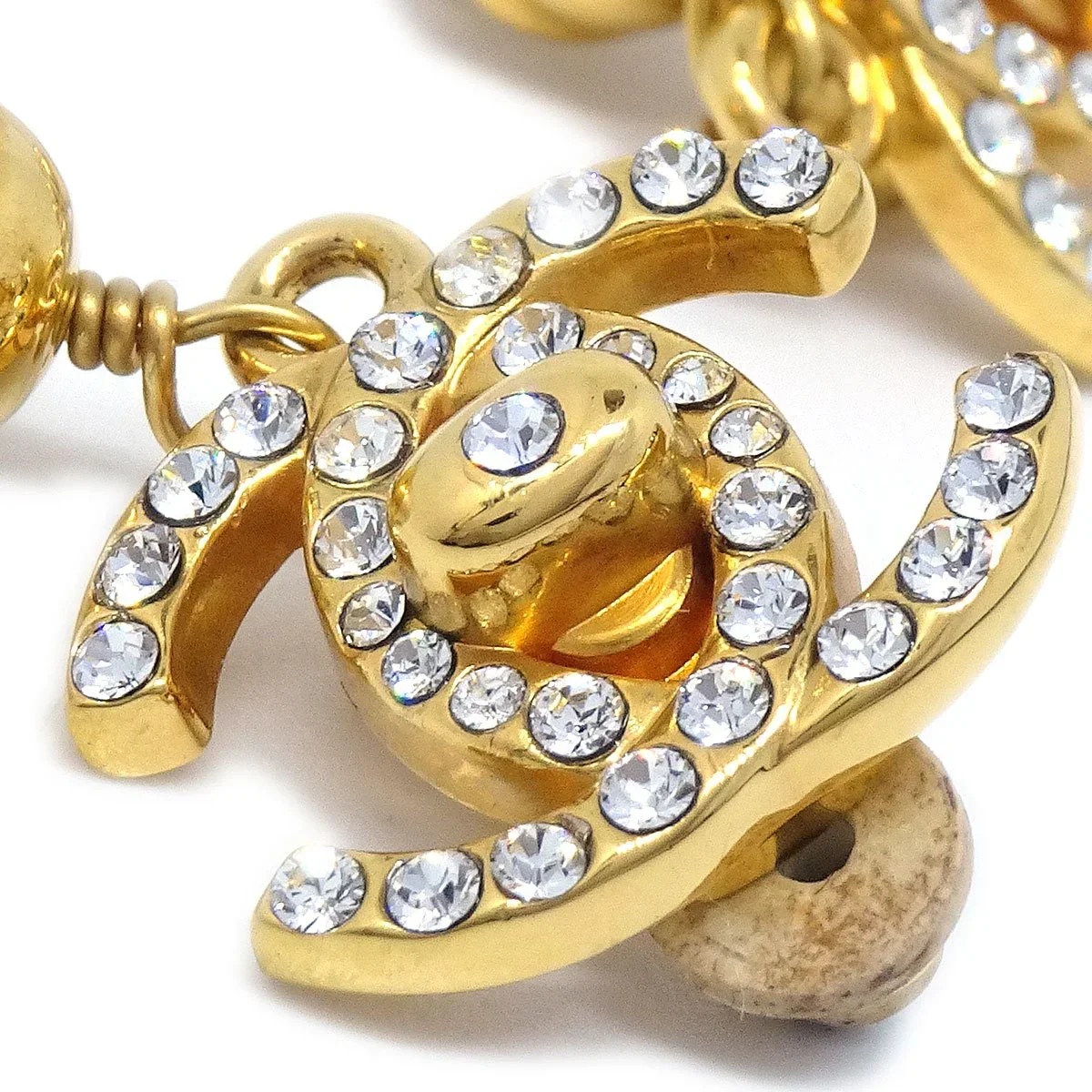 CHANEL 1996 Cristal & Faux Pearl CC Turnlock Earrings - Image 3