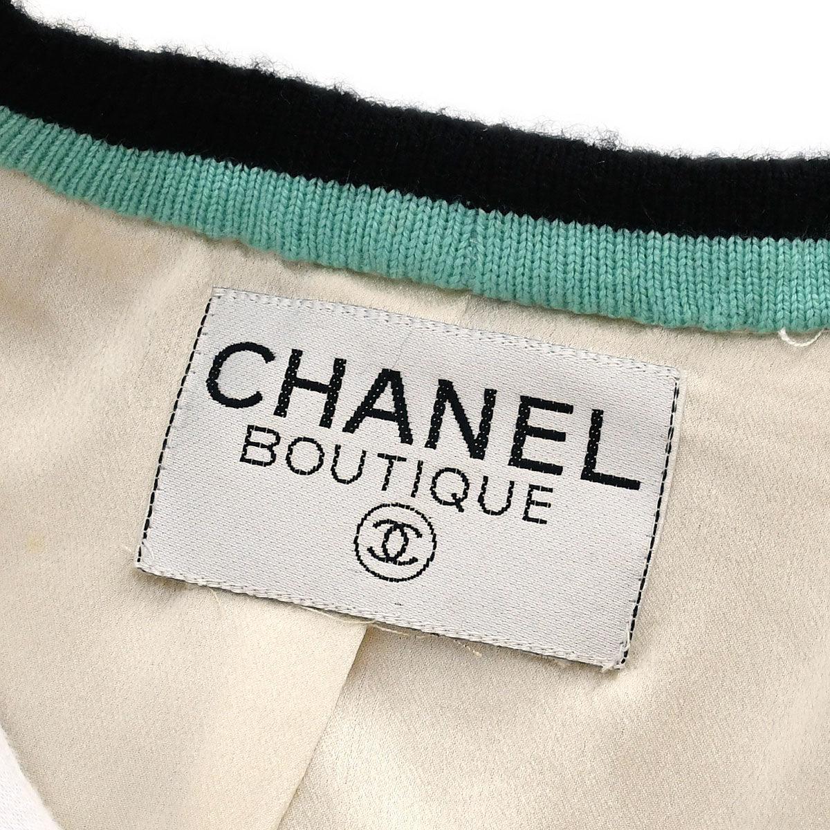 Chanel Fall 1994 logo collarless jacket - Image 10