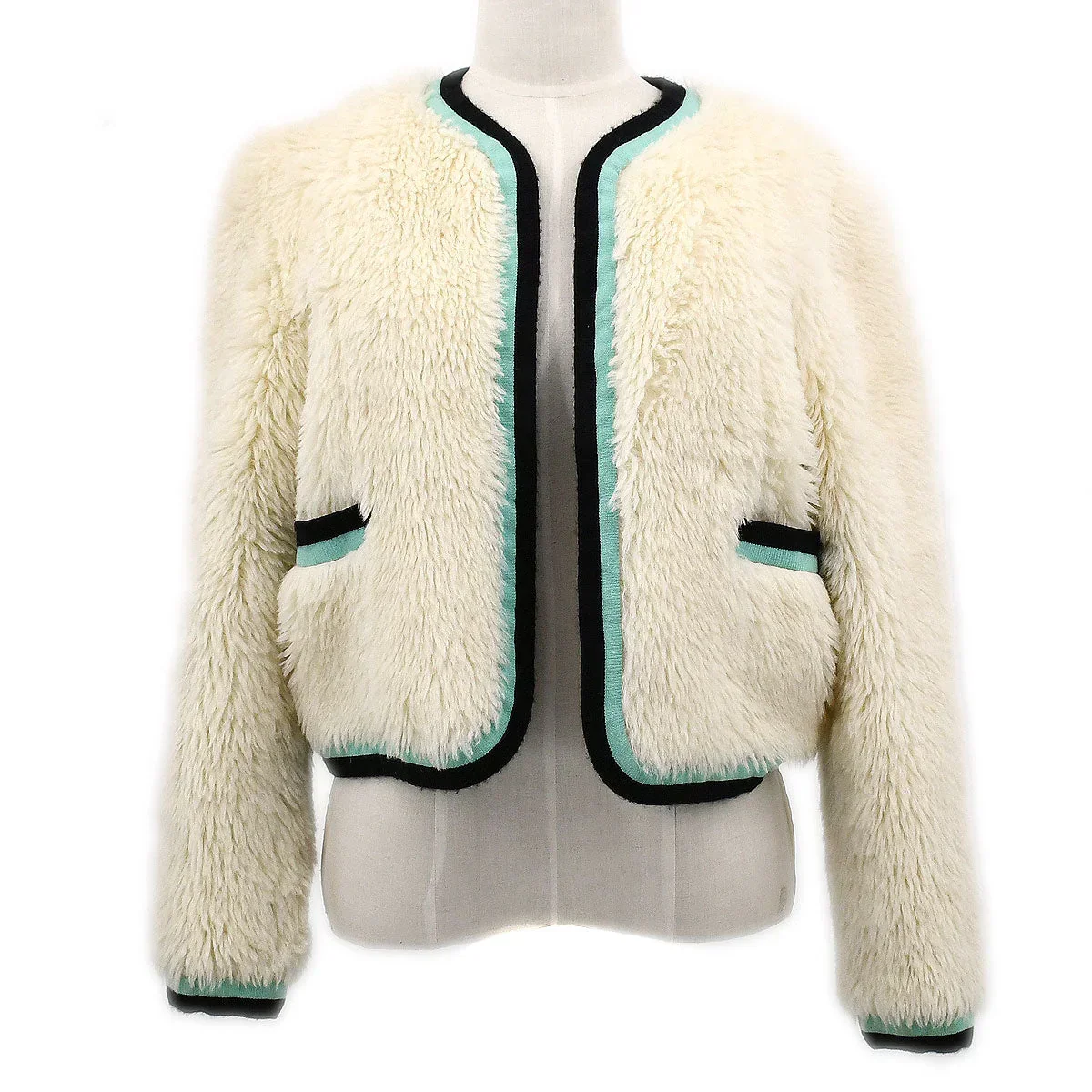Chanel Fall 1994 logo collarless jacket - Image 3