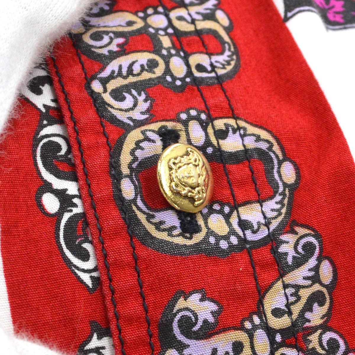 VERSACE 1990s Beatles Oxford British Royalty Shirt #M - Image 4