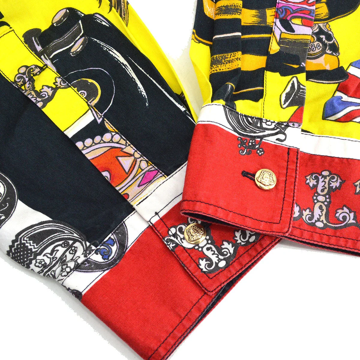 VERSACE 1990s Beatles Oxford British Royalty Shirt #M - Image 5
