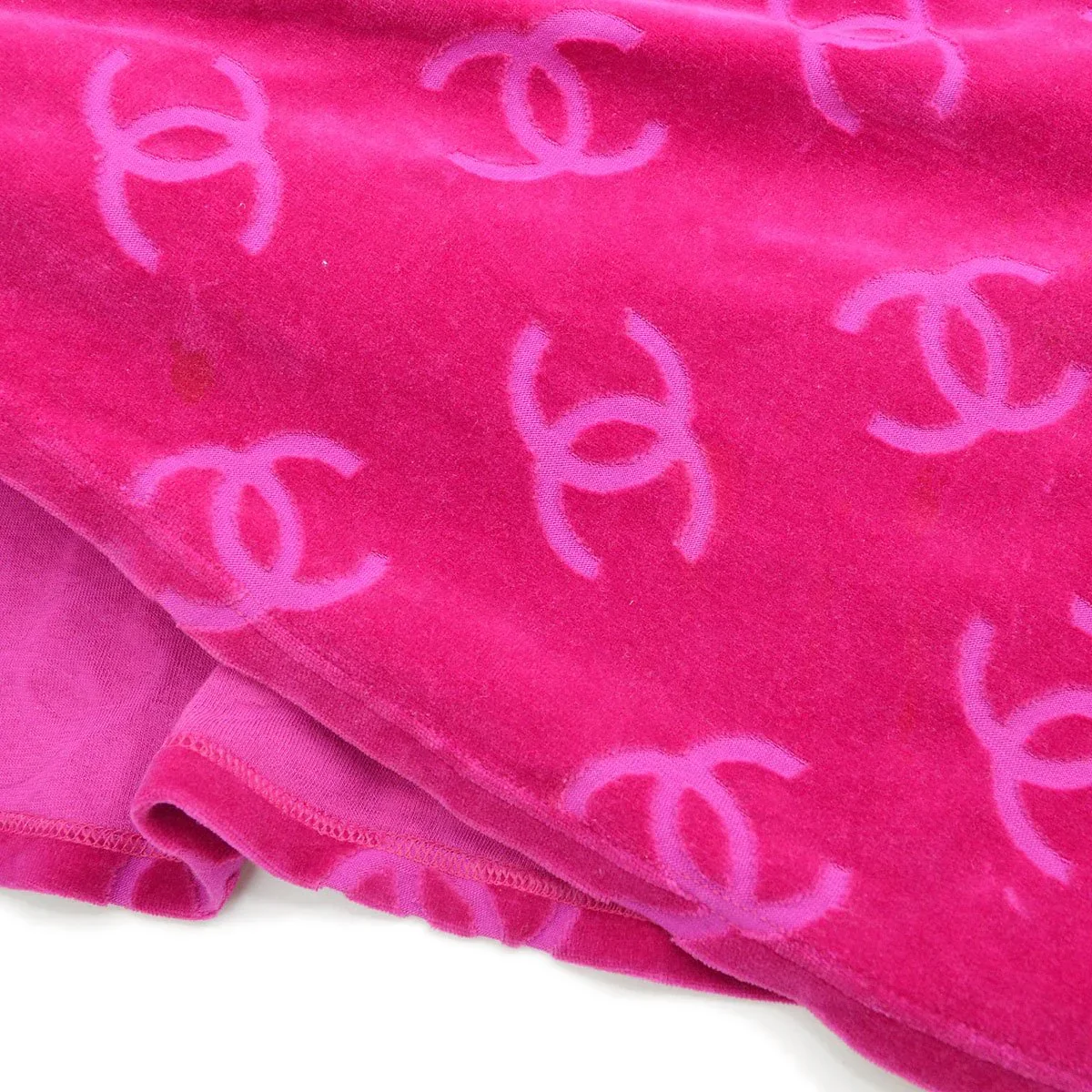 Chanel * Spring 1996 Velvet CC-print T-shirt dress #40 - Image 7