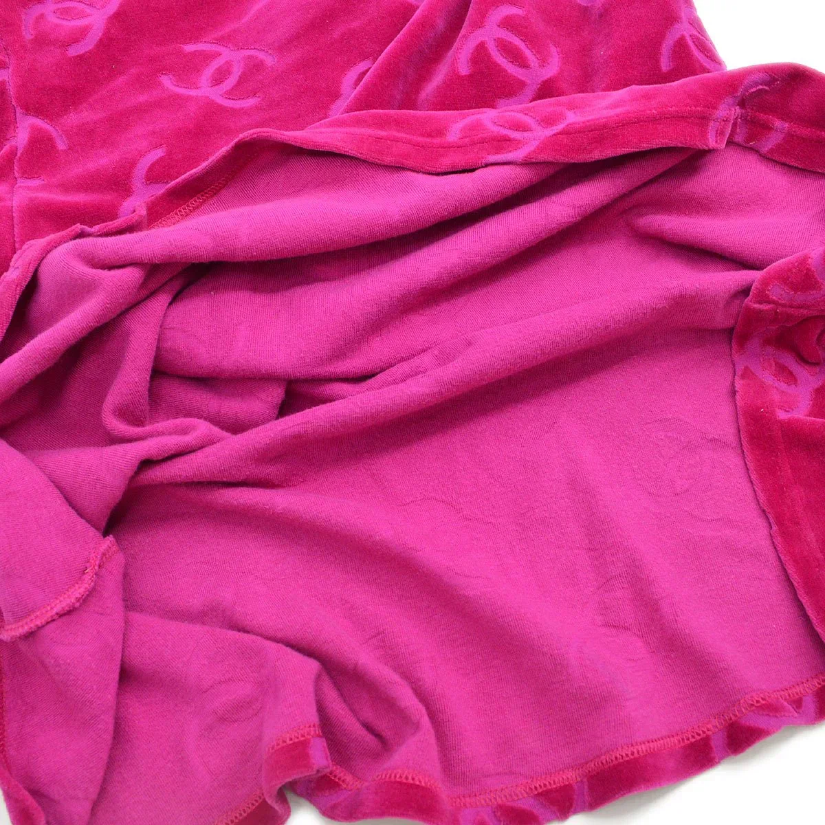Chanel * Spring 1996 Velvet CC-print T-shirt dress #40 - Image 8