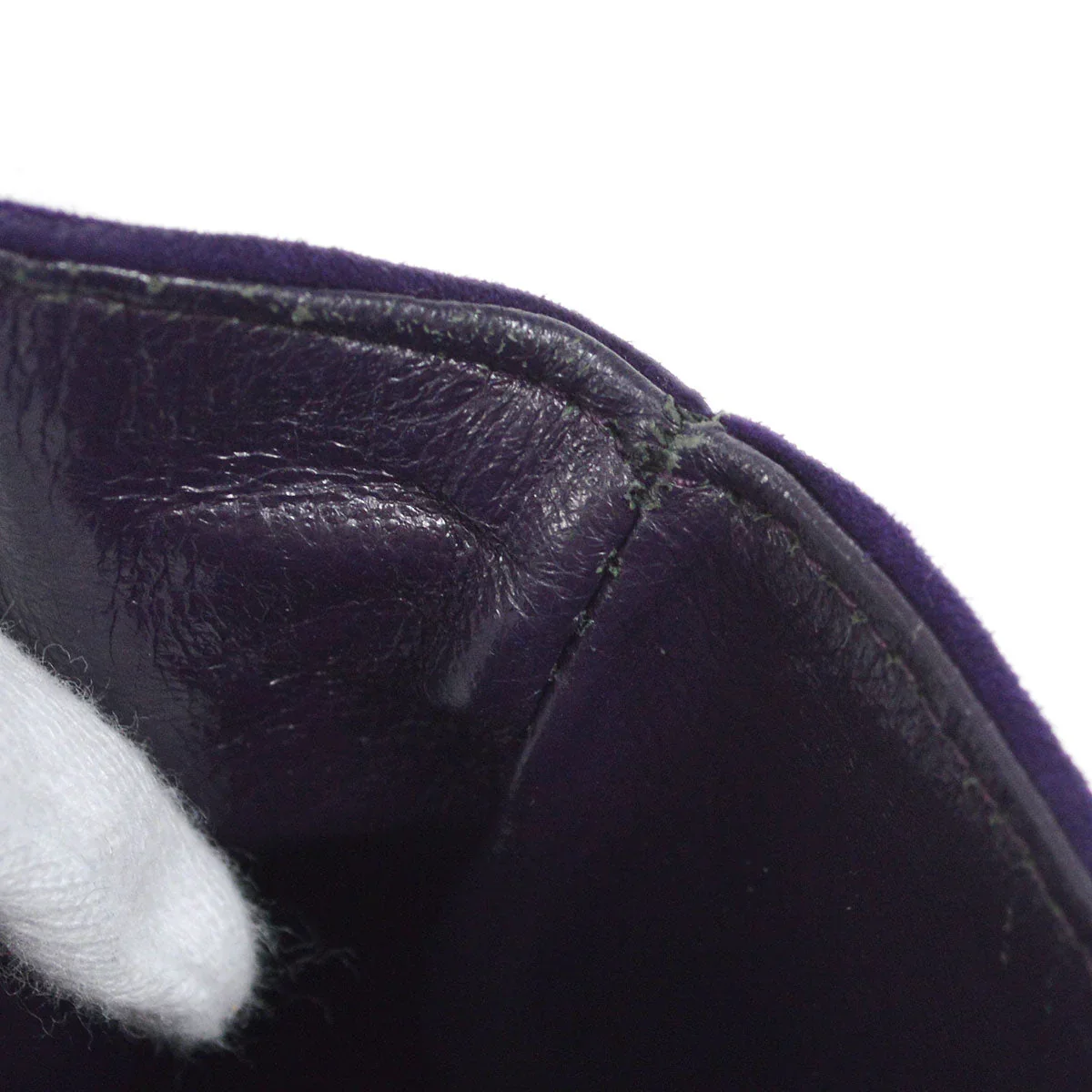 CHANEL * 1996-1997 Handbag Purple Suede - Image 10