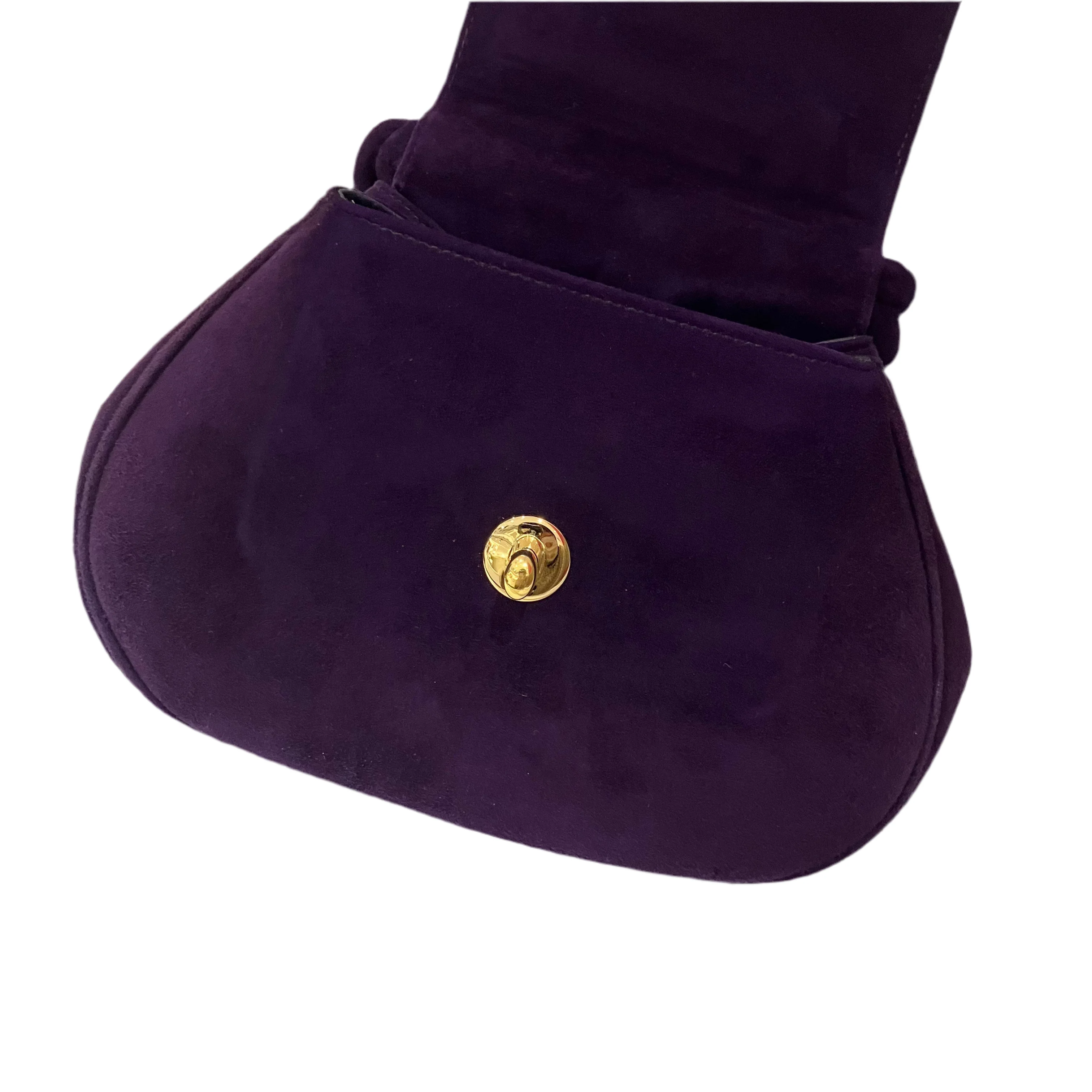 CHANEL * 1996-1997 Handbag Purple Suede - Image 12