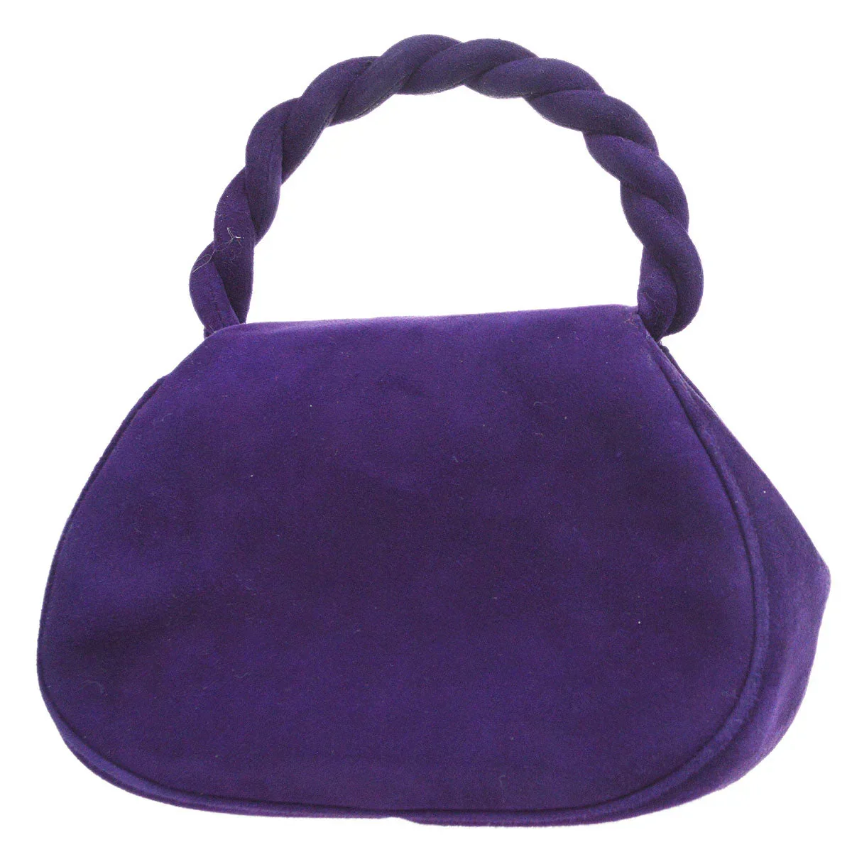 CHANEL * 1996-1997 Handbag Purple Suede - Image 3