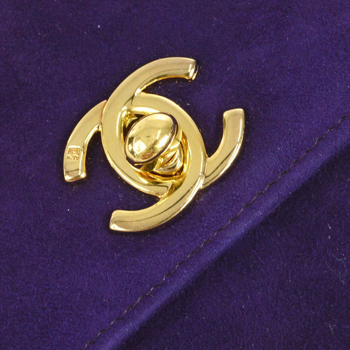 CHANEL * 1996-1997 Handbag Purple Suede - Image 5