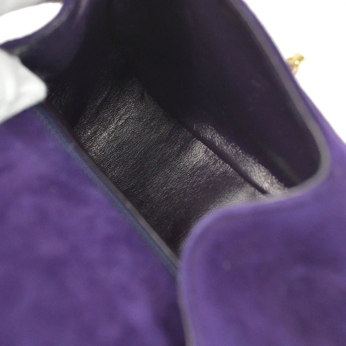 CHANEL * 1996-1997 Handbag Purple Suede - Image 7
