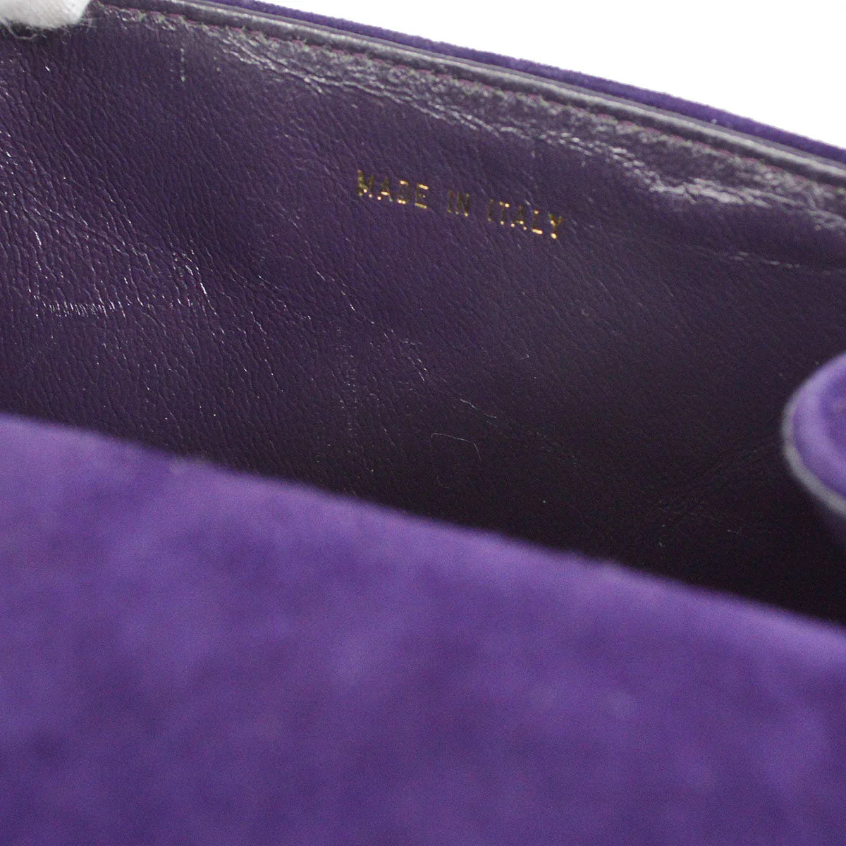 CHANEL * 1996-1997 Handbag Purple Suede - Image 8