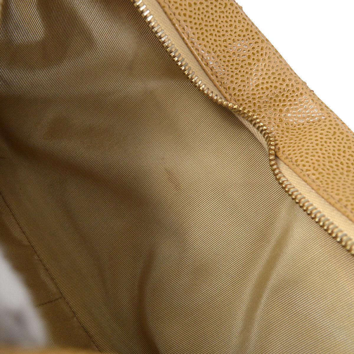 Chanel 2002-2003 Beige Caviar Hobo Bag - Image 10