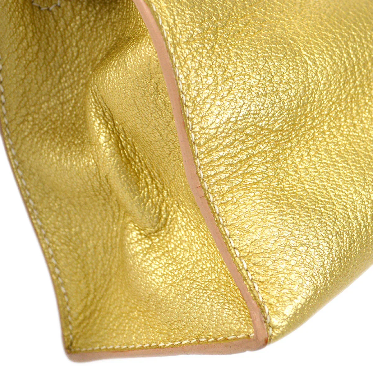 Hermes * 2005 Athens Olympic Limited Edition Kelly Pochette Metallic Gold Chevre Myzore - Image 3