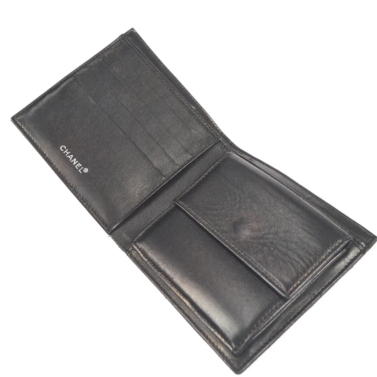 Chanel 2001-2003 Black New Travel Line Bifold Wallet Purse - Image 4