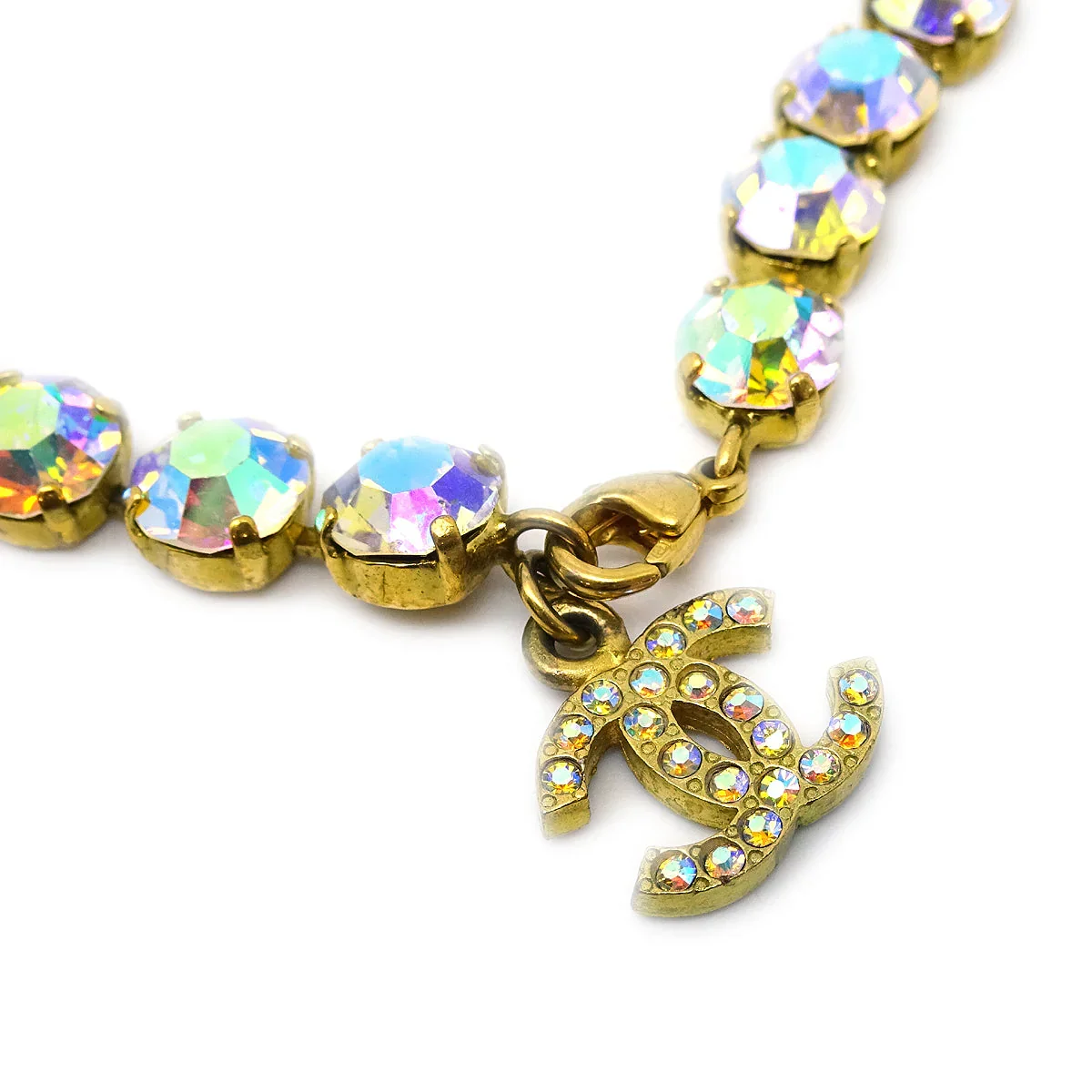 Chanel Anklet Gold Rhinestone 95P - Image 2