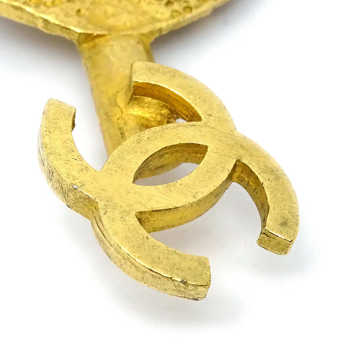 Chanel Bow And Arrow Heart Brooch Pin Gold 93A - Image 3