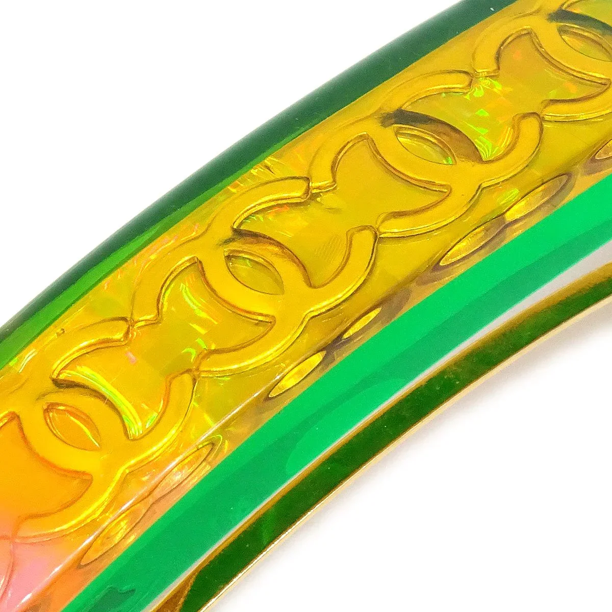 Chanel 1997 Rainbow Lucite Hair Clip Barrette - Image 3