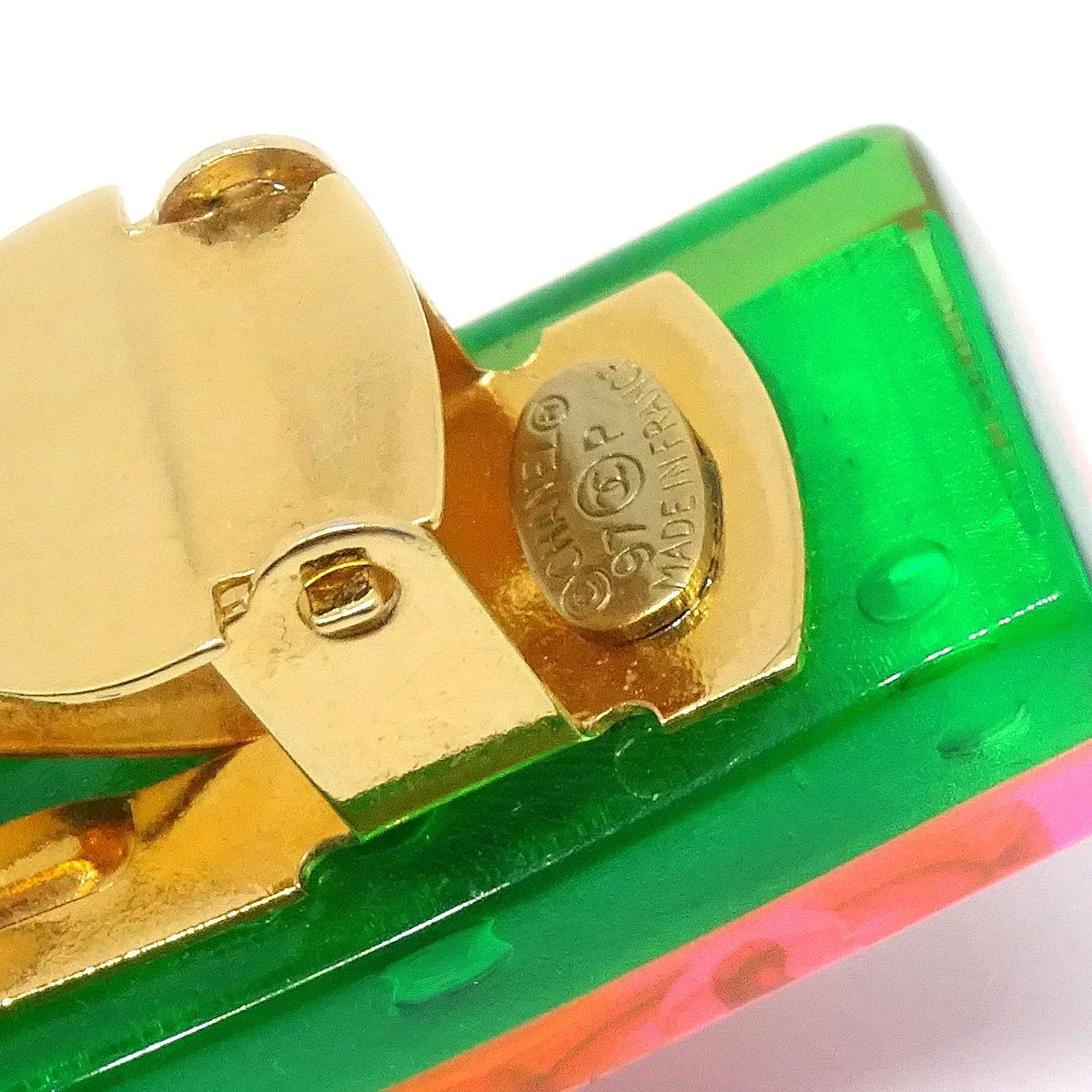 Chanel 1997 Rainbow Lucite Hair Clip Barrette - Image 4