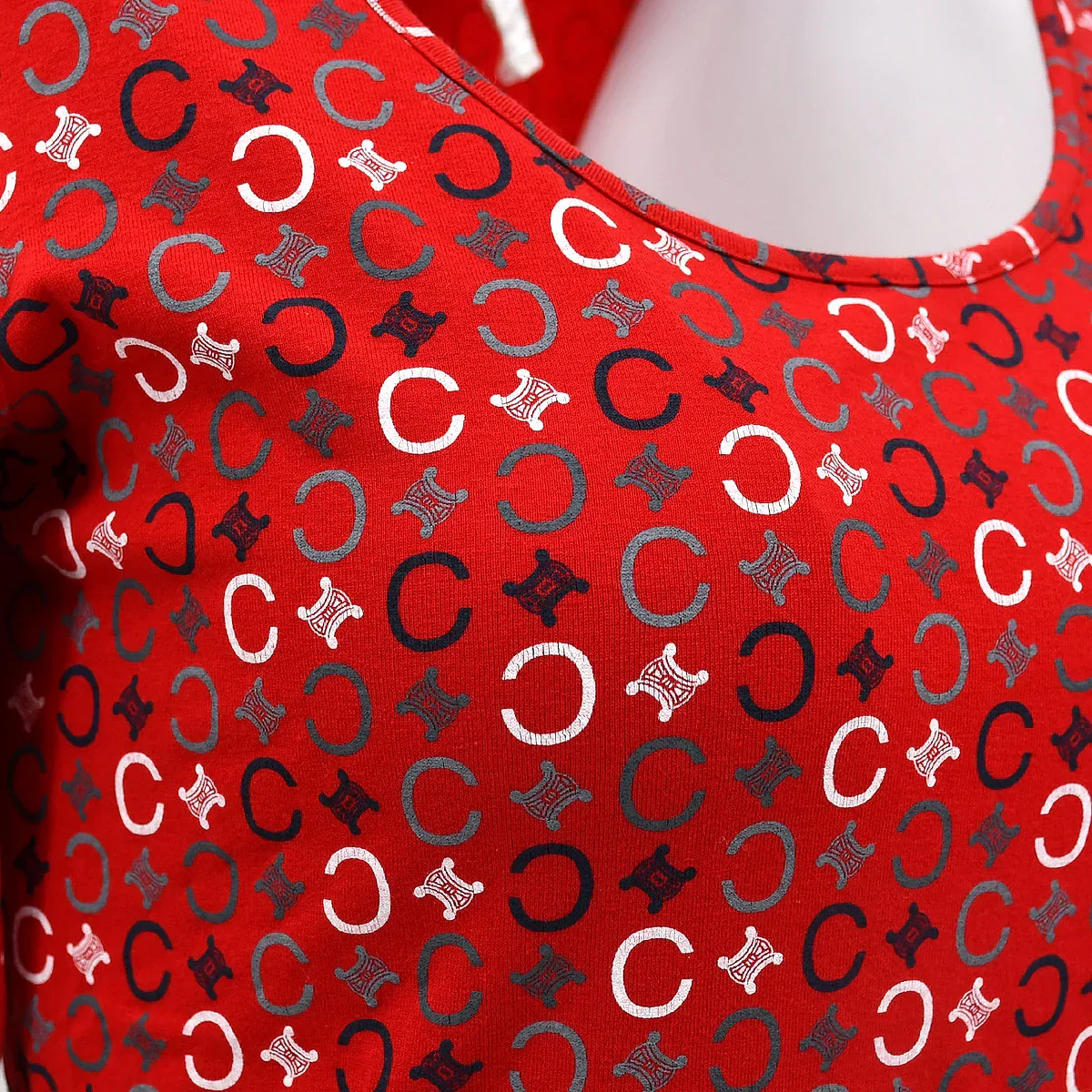 Celine C Macadam T-shirt Red #M - Image 6