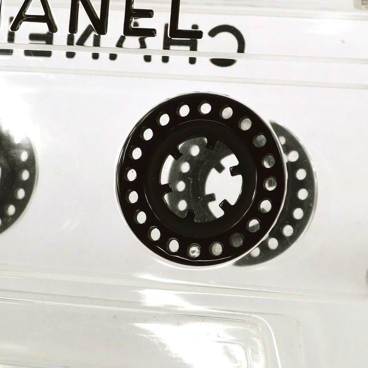 Chanel 2004 Clear Lucite Cassette Tape Minaudière Clutch Silver Hardware - Image 5