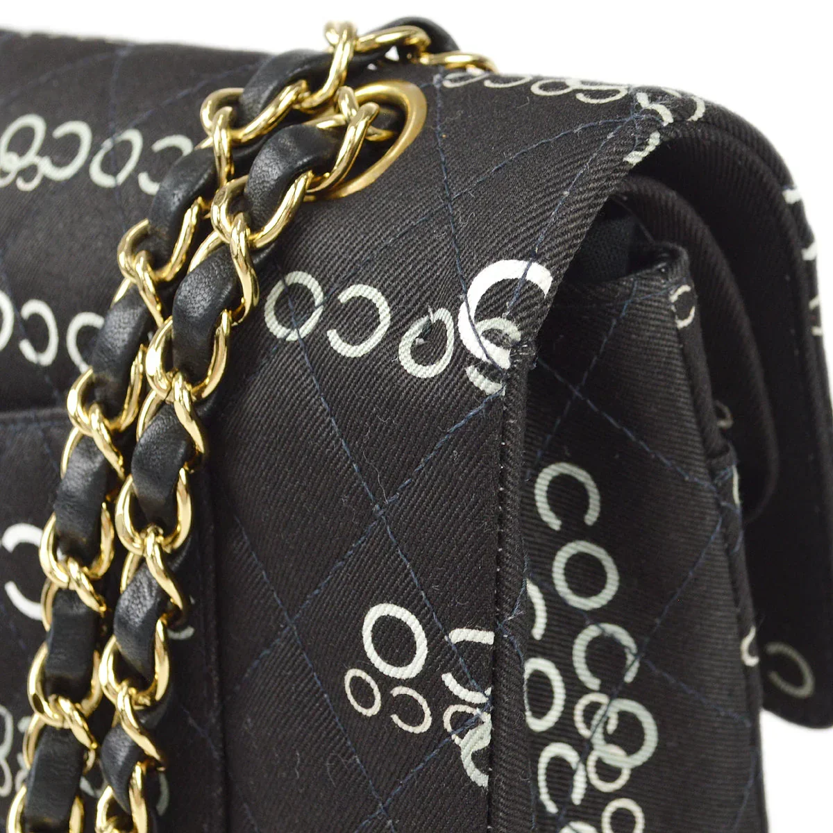 Chanel * 2001 COCO Classic Double Flap Medium Black - Image 4