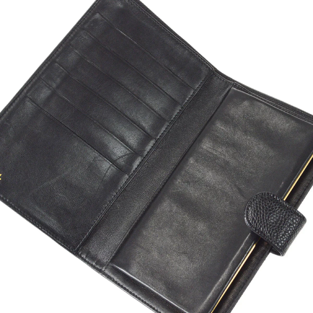 Chanel 2001-2003 Timeless Long Wallet Black Caviar - Image 3
