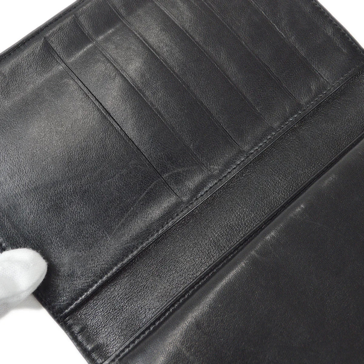 Chanel 2001-2003 Timeless Long Wallet Black Caviar - Image 4
