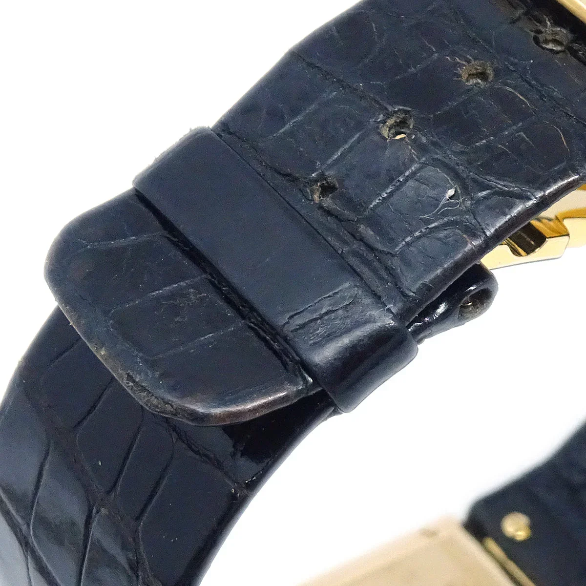 Chanel Matelasse Watch 18KYG Black Alligator - Image 2