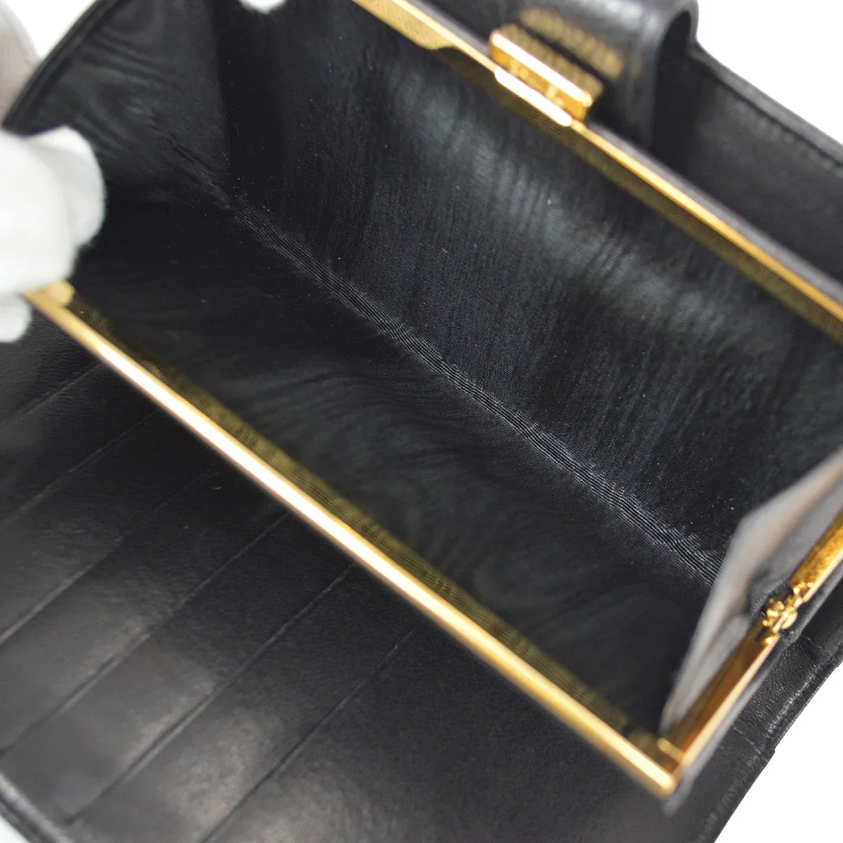 Chanel 2001-2003 Timeless Long Wallet Black Caviar - Image 5