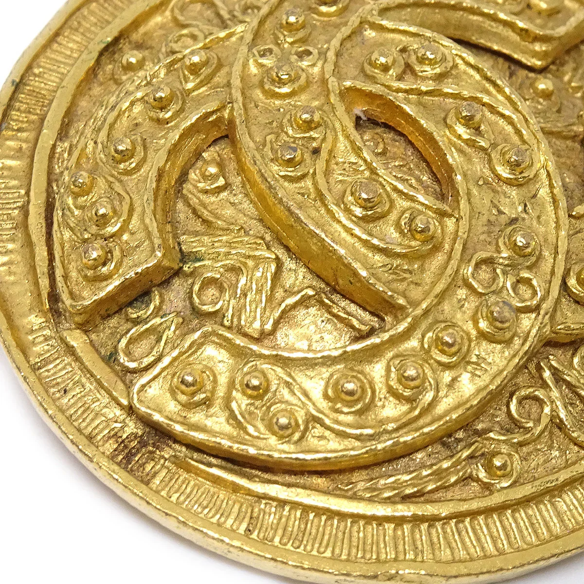 Chanel 1994 Filigree Brooch Pin Gold - Image 2
