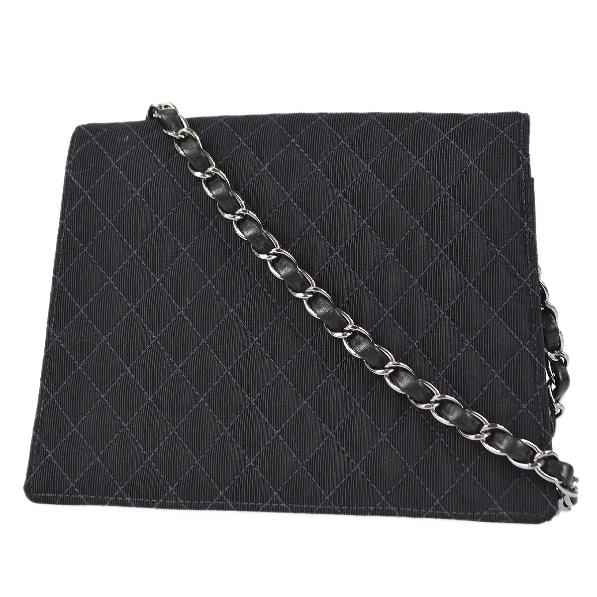 Chanel * 2004-2005 Emblem Chain Shoulder Bag Black - Image 2