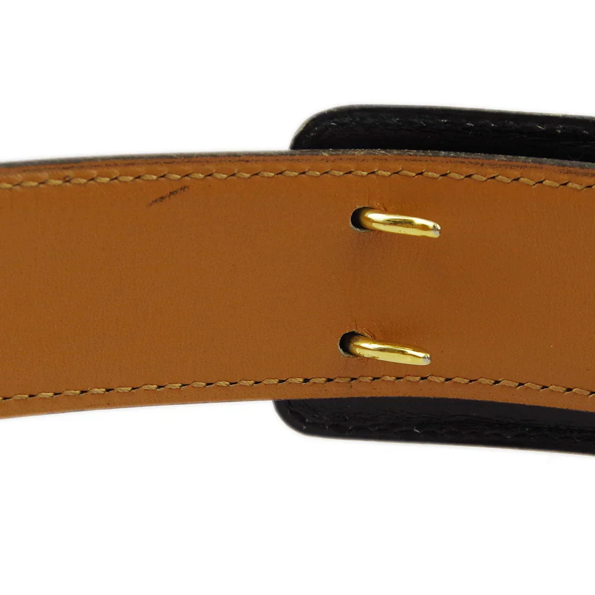 Hermes 1981 Horse Carriage Belt Black #70 Small Good - Image 3