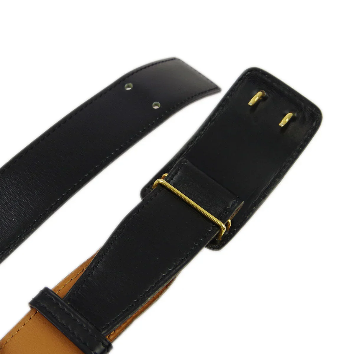 Hermes 1981 Horse Carriage Belt Black #70 Small Good - Image 5