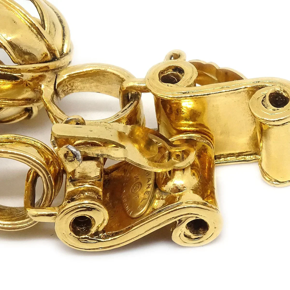 Chanel 1994 Dangling Clip-On Earrings Gold - Image 4