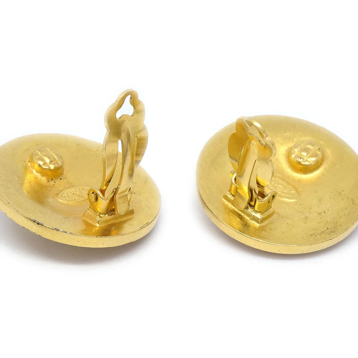 Chanel Gold 'CC' Filigree Earrings Large 94A - Image 3