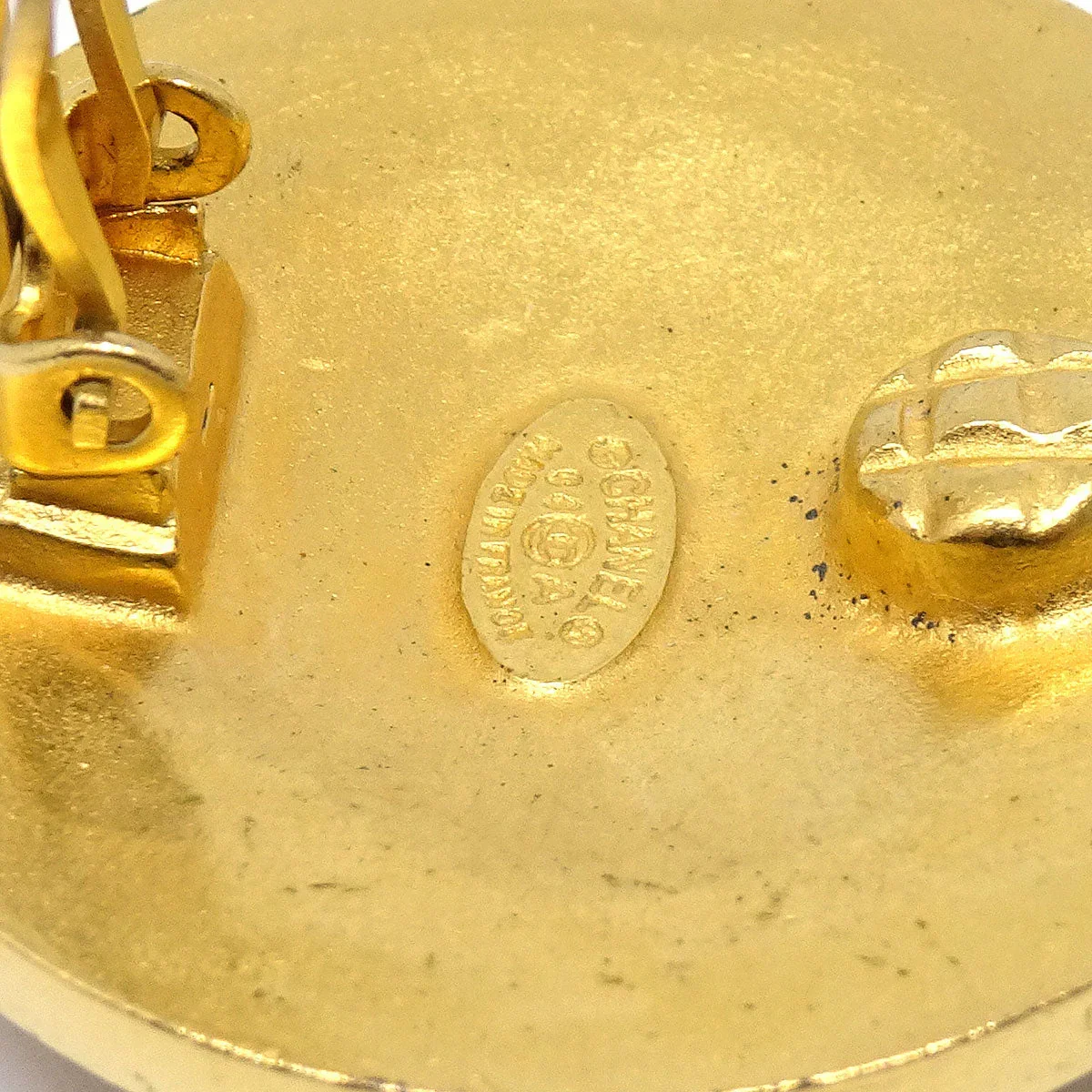 Chanel Gold 'CC' Filigree Earrings Large 94A - Image 4