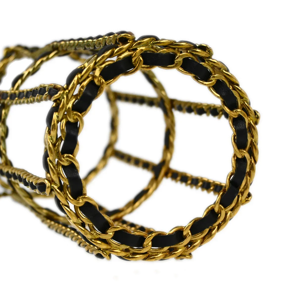 Chanel Black Gold Chain Bottle Holder 94A - Image 3