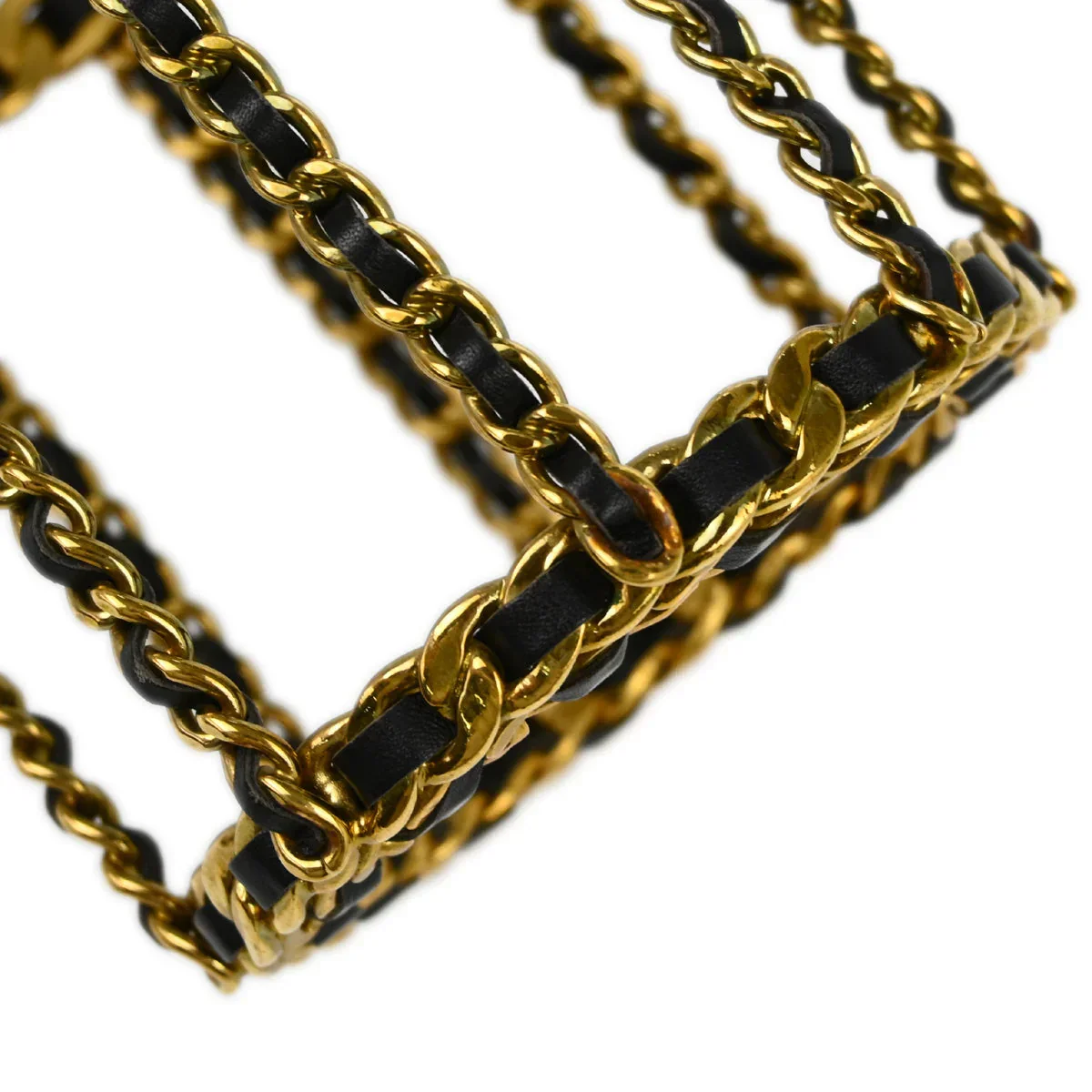 Chanel Black Gold Chain Bottle Holder 94A - Image 4