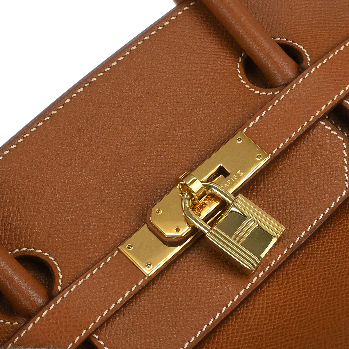 Hermes Gold Courchevel Birkin 40 Handbag - Image 6