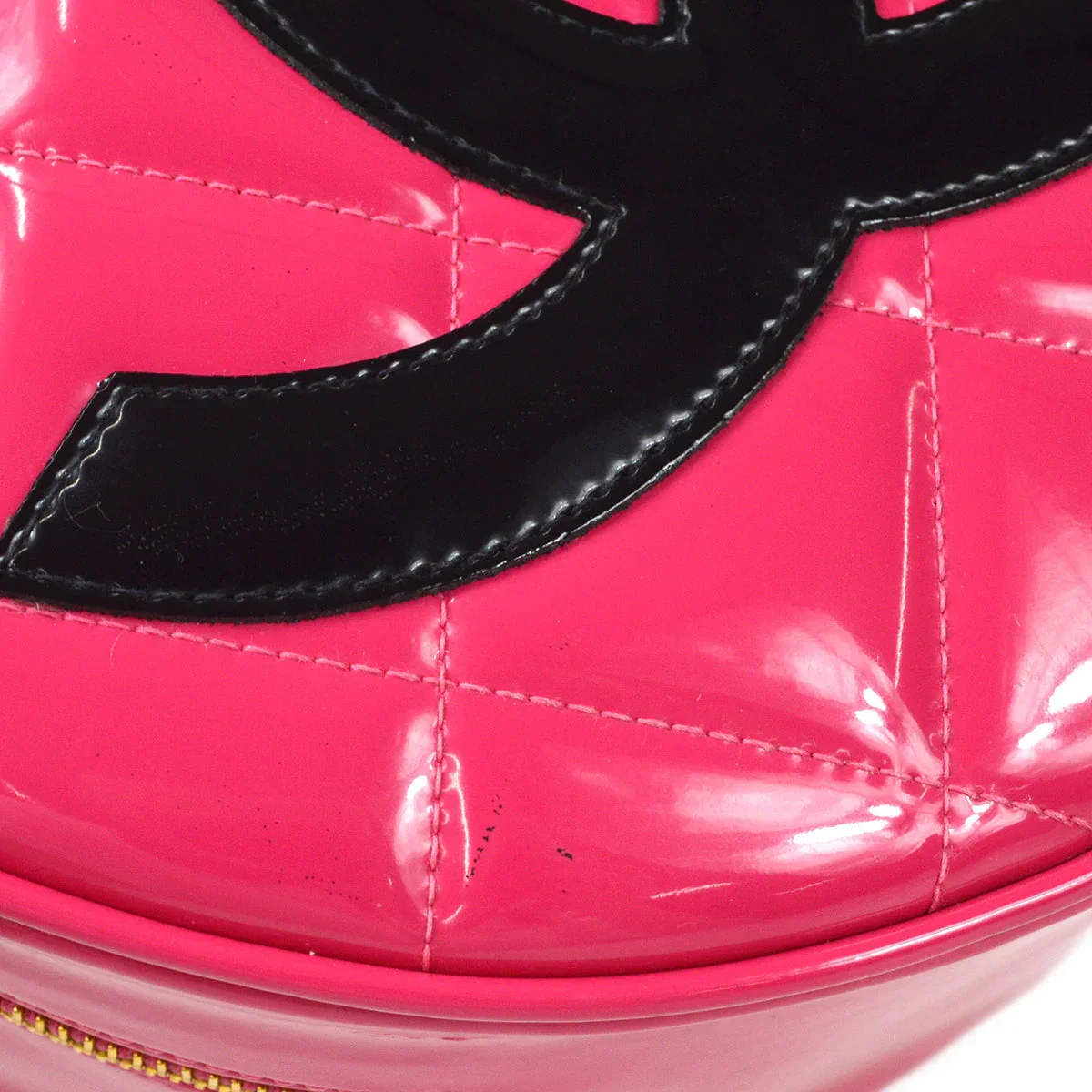 Chanel 1994-1996 Round Vanity Handbag Pink - Image 3