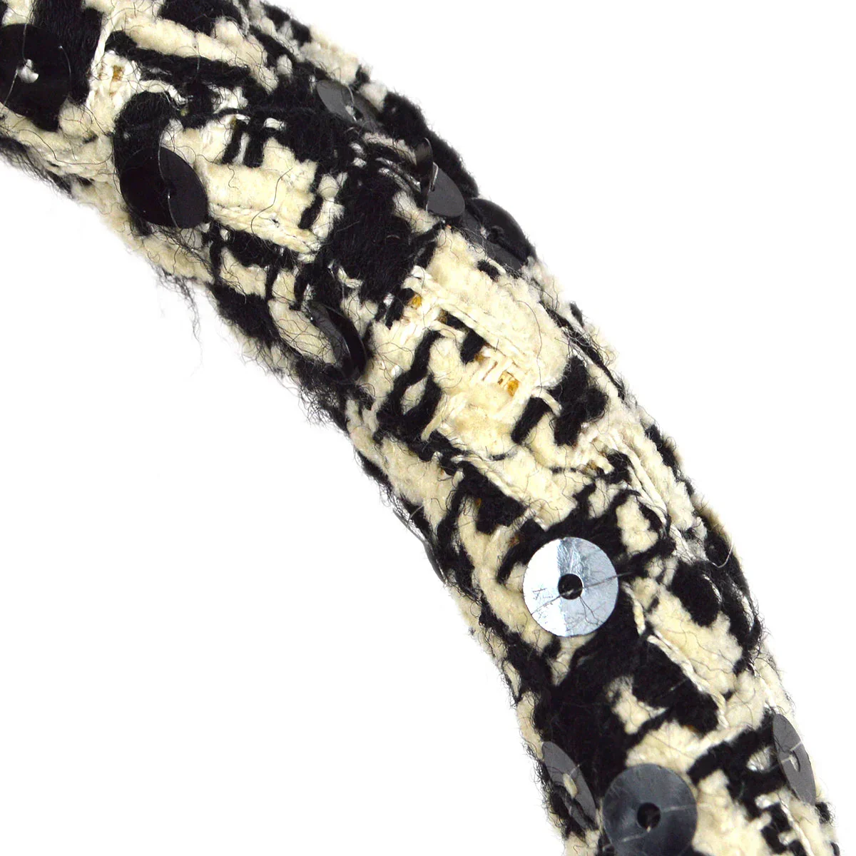 Chanel * 1994-1996 Handbag Black Tweed Sequin - Image 6