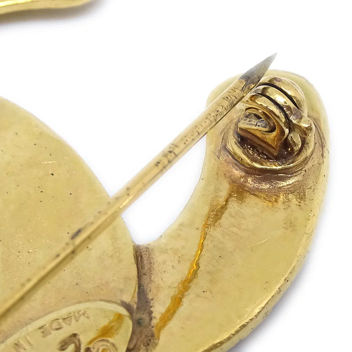 Chanel Quilted Brooch Pin Gold 1262/29 - Image 4