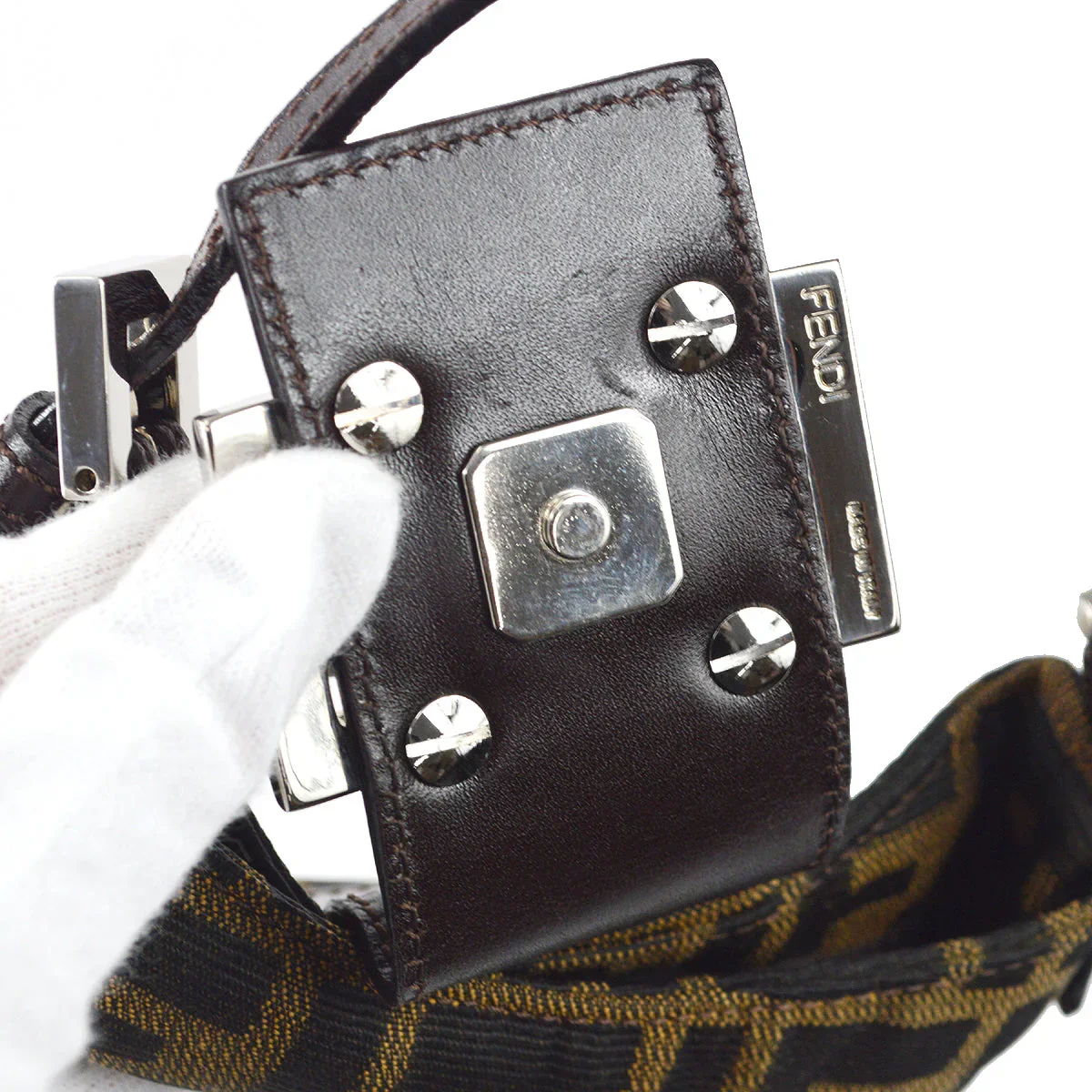 Fendi Zucca Mini Handbag Brown - Image 7