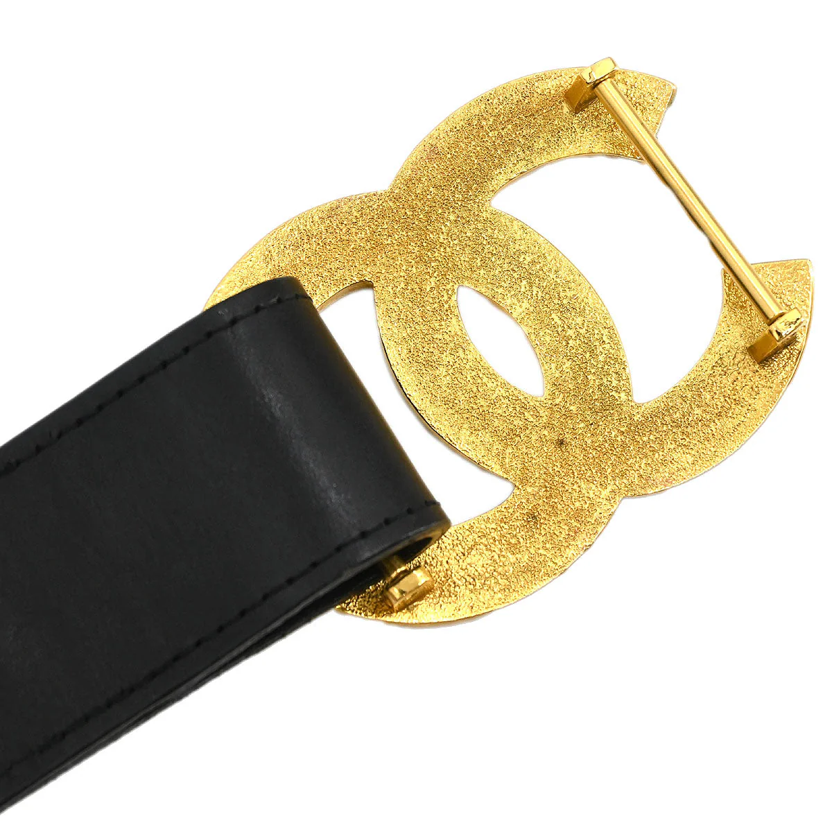 Chanel Belt Black Gold 75/30 96A Small Good - Image 4