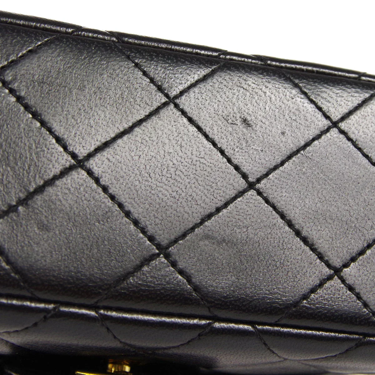Chanel 1994 Black Lambskin Micro Classic Flap Handbag - Image 3