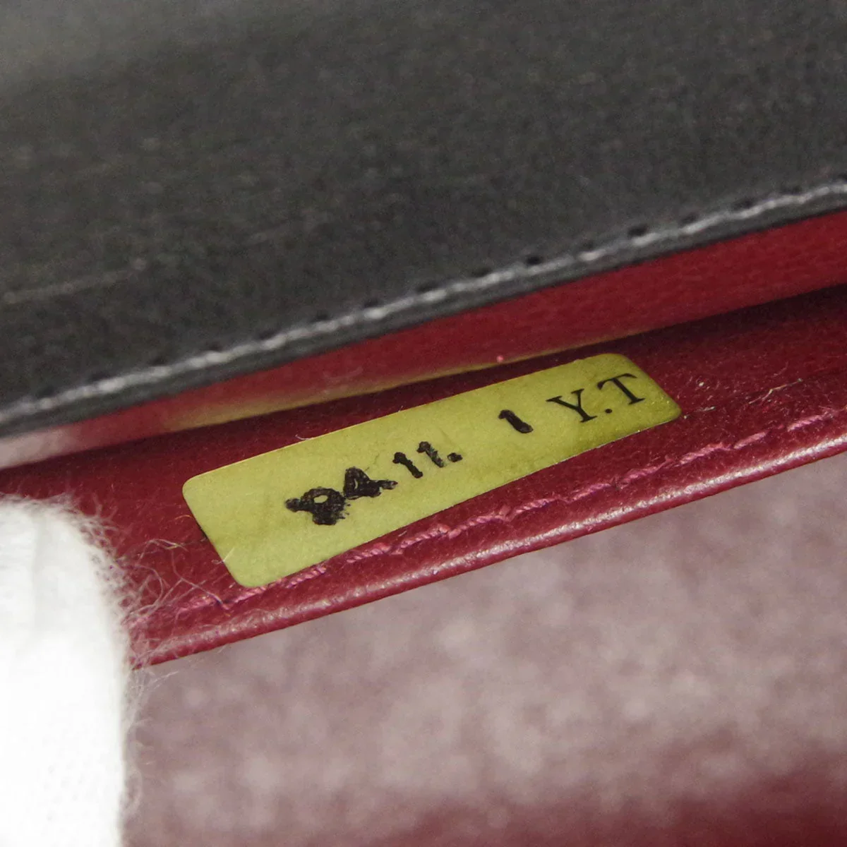 Chanel 1994 Black Lambskin Micro Classic Flap Handbag - Image 8