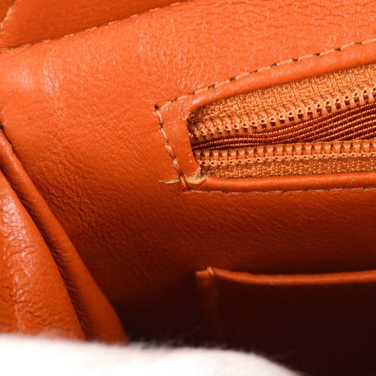 Chanel 1996-1997 Classic Flap Chain Backpack Orange Lambskin - Image 10