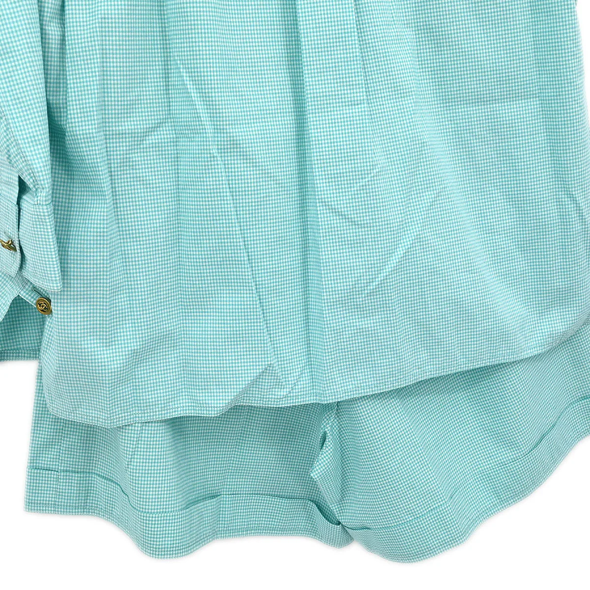 Chanel Setup Top Shirt Short Pants Light Blue - Image 3