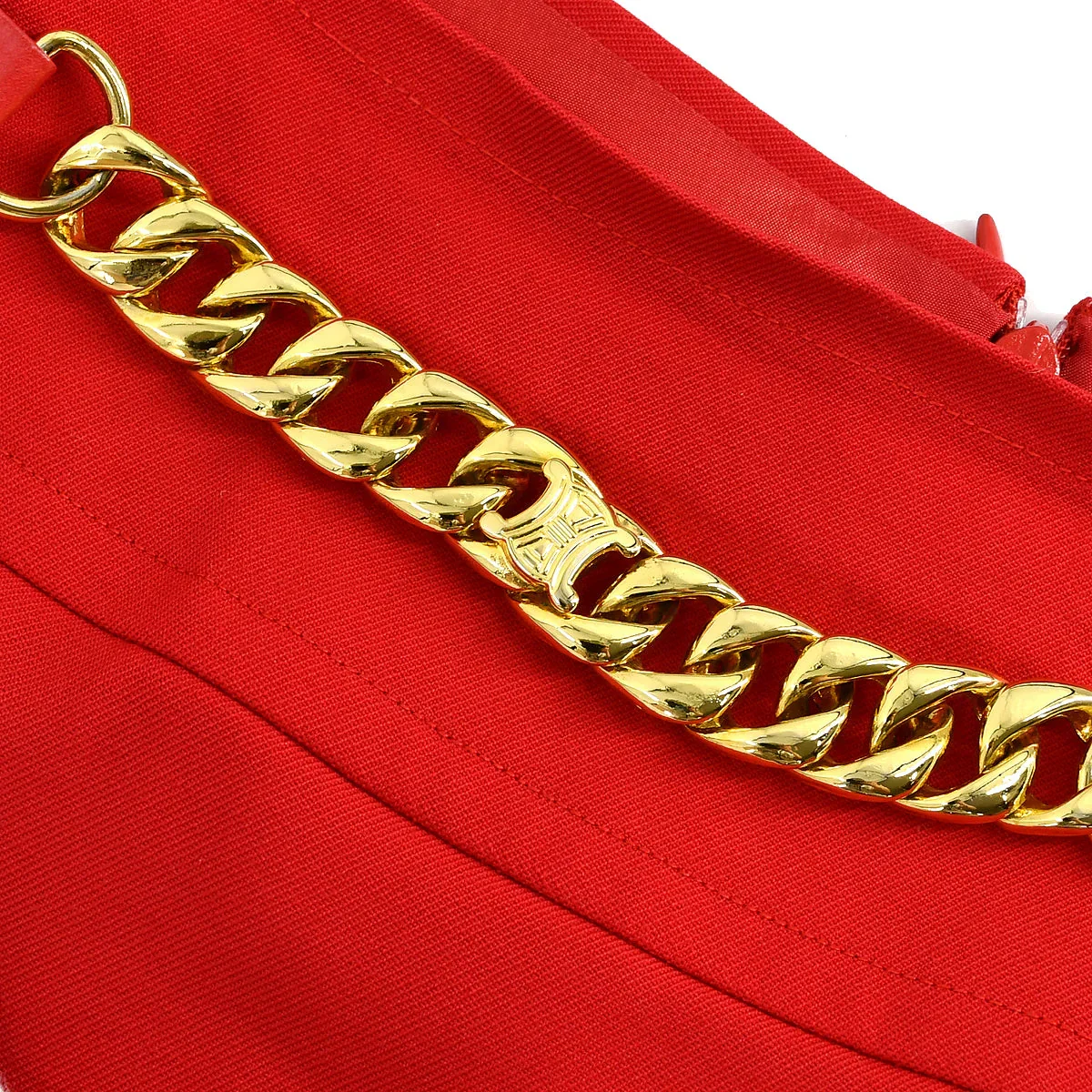 Celine Chain Detail Midi Skirt #36 - Image 5