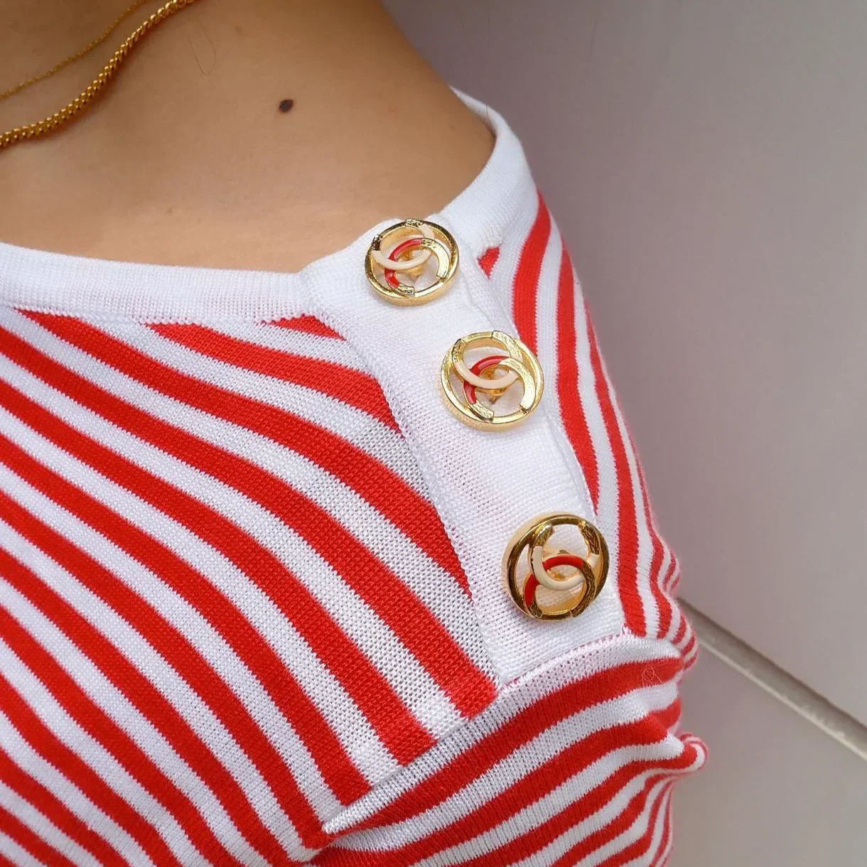 Chanel 1992 striped block mini dress #38 - Image 2