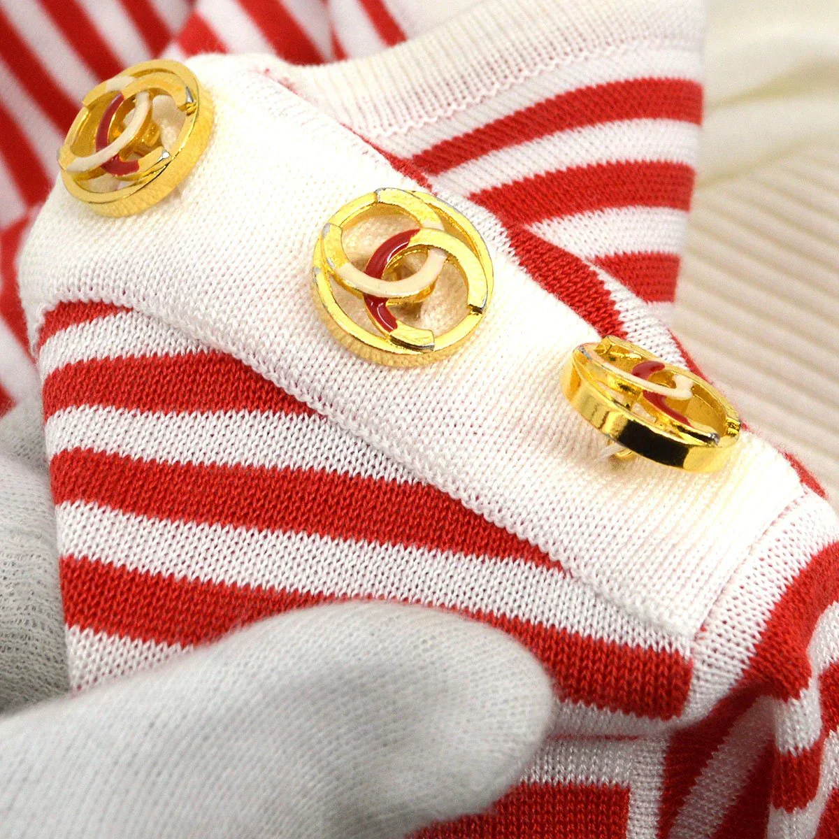 Chanel 1992 striped block mini dress #38 - Image 5